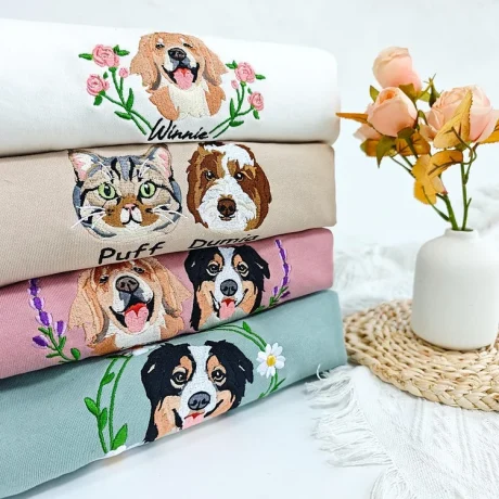 Özel Pet İşlemeli Sweatshirt,Özel Köpek İşlemeli Kapüşonlu Tişört